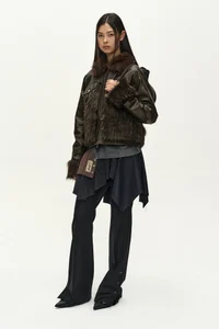 ASYMMETRIC WRAP SKIRT-LAYERED BOOTCUT TROUSERS thumb 2