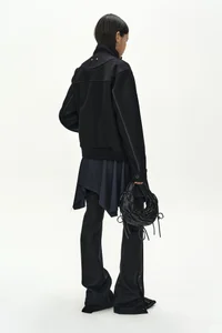 ASYMMETRIC WRAP SKIRT-LAYERED BOOTCUT TROUSERS thumb 8