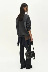 ASYMMETRIC WRAP SKIRT-LAYERED BOOTCUT TROUSERS thumb 9