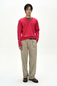 CROSSOVER WIDE-LEG CORDUROY TROUSERS thumb 1