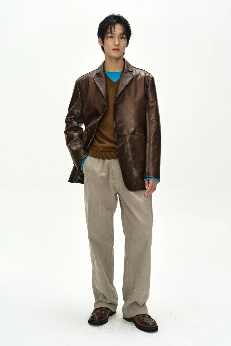 CROSSOVER WIDE-LEG CORDUROY TROUSERS 2