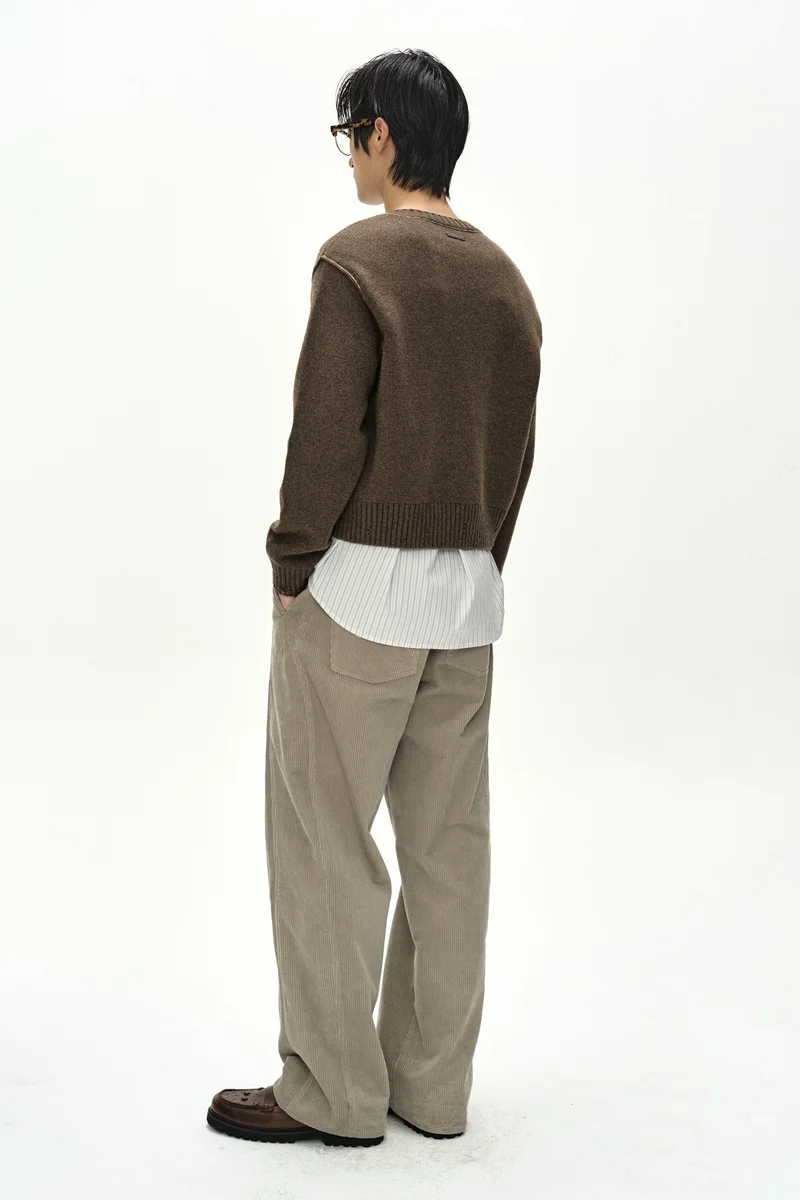 CROSSOVER WIDE-LEG CORDUROY TROUSERS 3