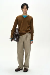 CROSSOVER WIDE-LEG CORDUROY TROUSERS thumb 5