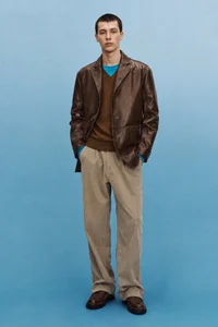 CROSSOVER WIDE-LEG CORDUROY TROUSERS thumb 9