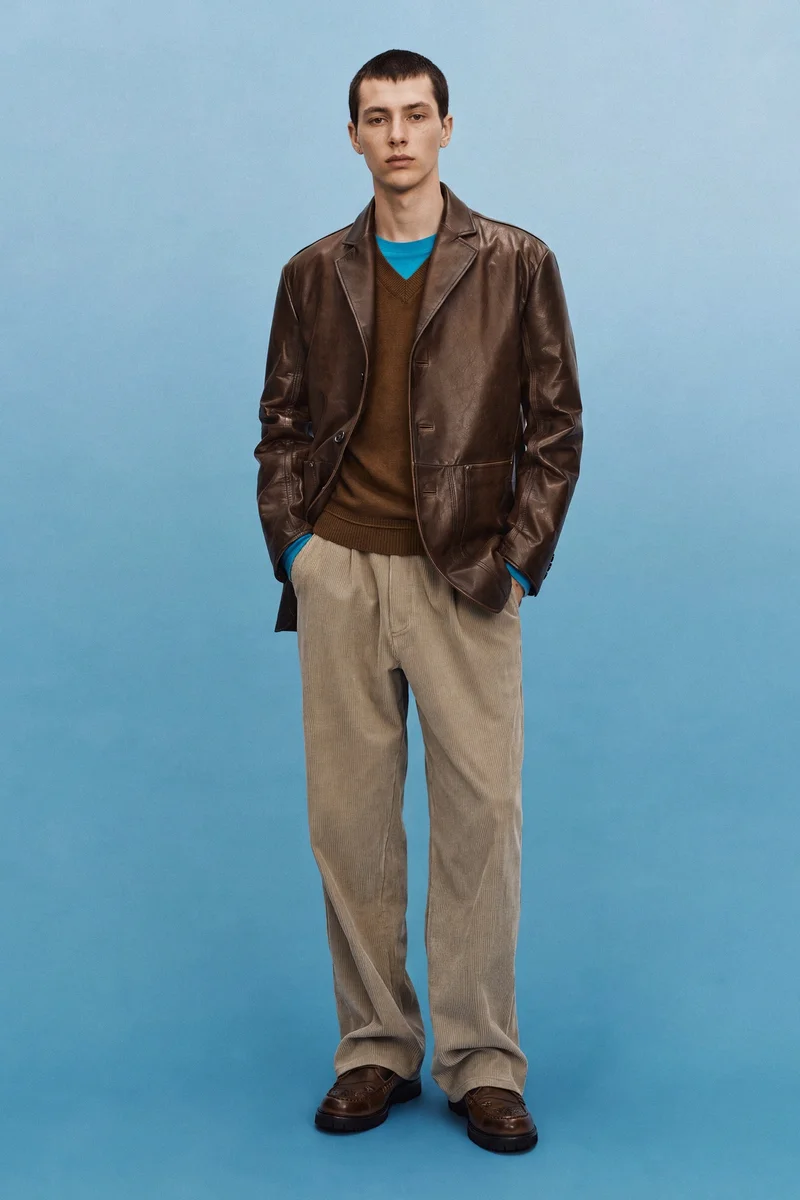 CROSSOVER WIDE-LEG CORDUROY TROUSERS 9