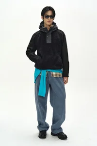 CROSSOVER WIDE-LEG CORDUROY TROUSERS thumb 1