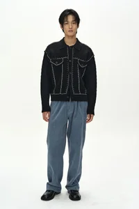 CROSSOVER WIDE-LEG CORDUROY TROUSERS thumb 2