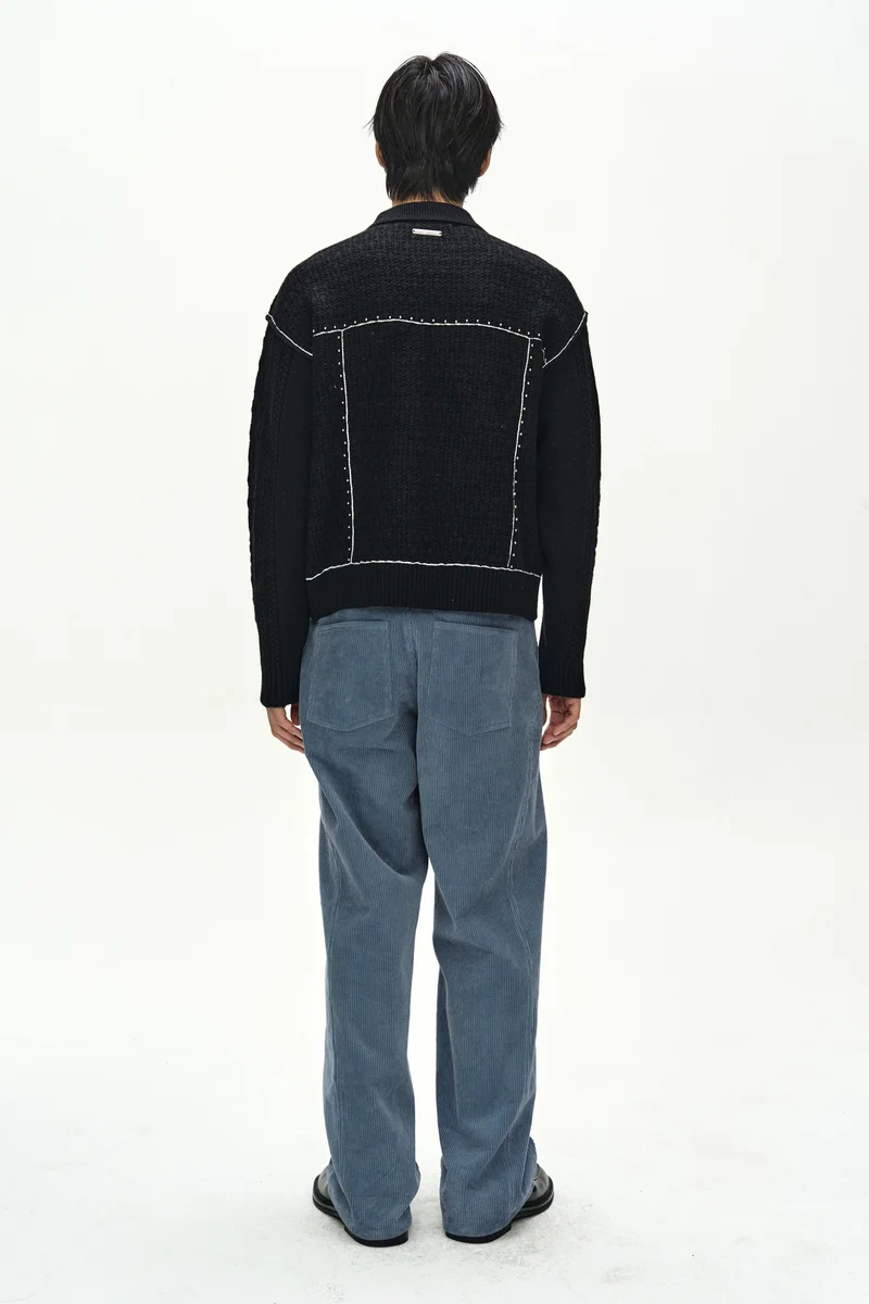 CROSSOVER WIDE-LEG CORDUROY TROUSERS 4