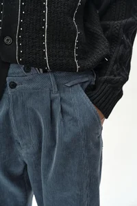 CROSSOVER WIDE-LEG CORDUROY TROUSERS thumb 5
