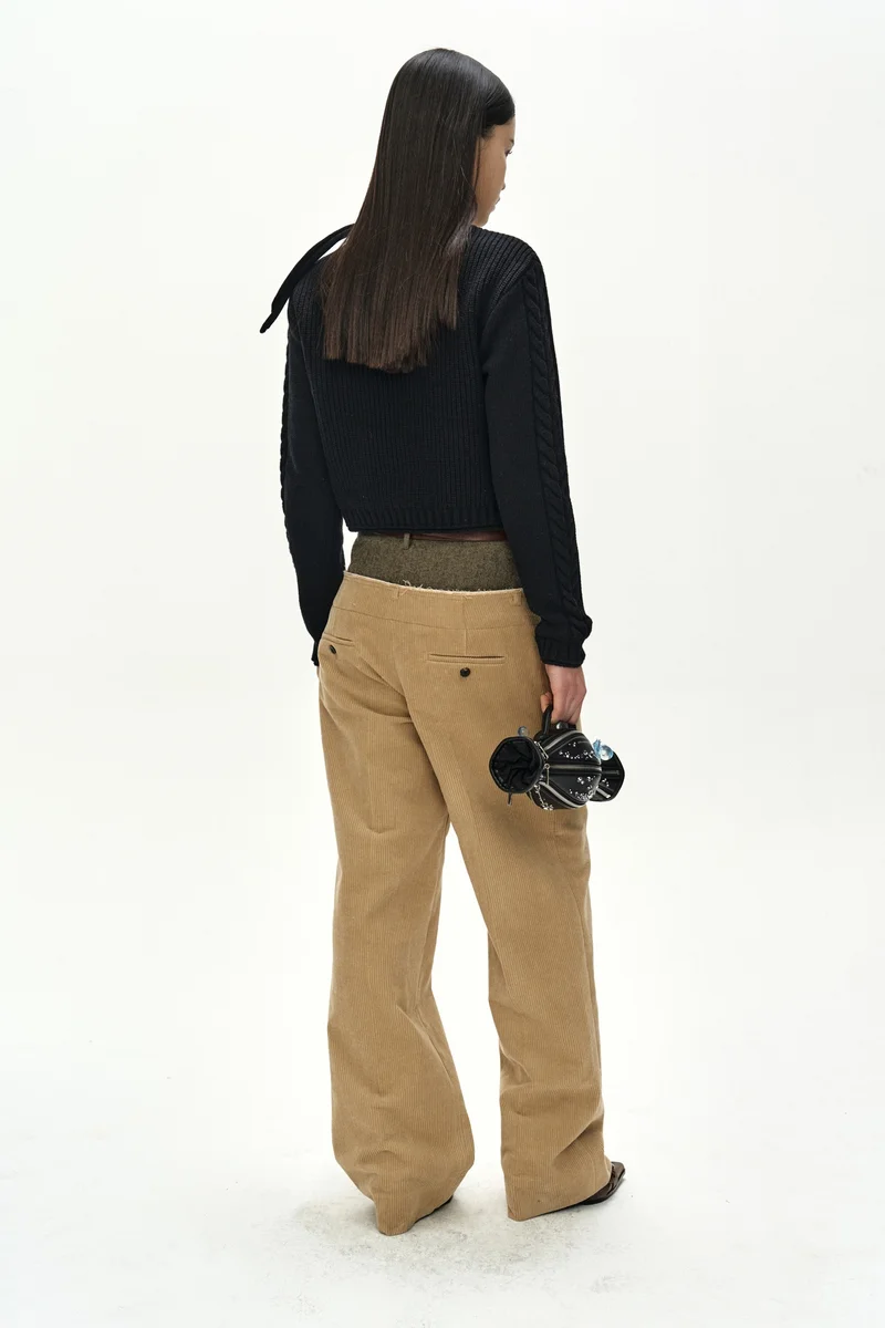 HERRINGBONE-WAIST CORDUROY TROUSERS 4