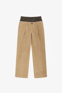 HERRINGBONE-WAIST CORDUROY TROUSERS thumb 8