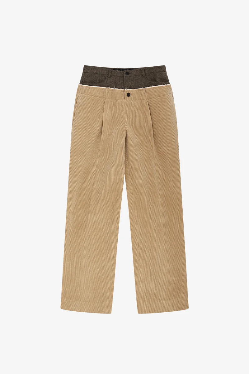 HERRINGBONE-WAIST CORDUROY TROUSERS 8
