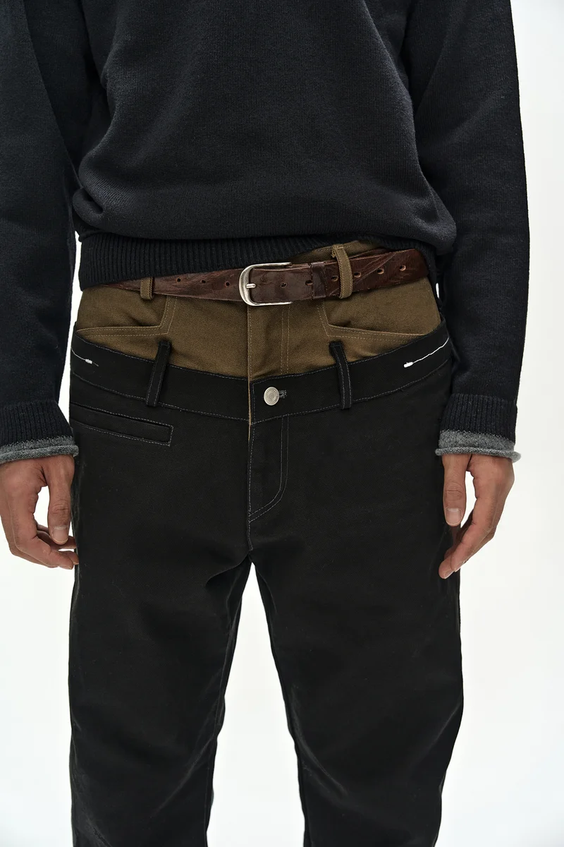 DOUBLE WAIST OXFORD WORK TROUSERS 6