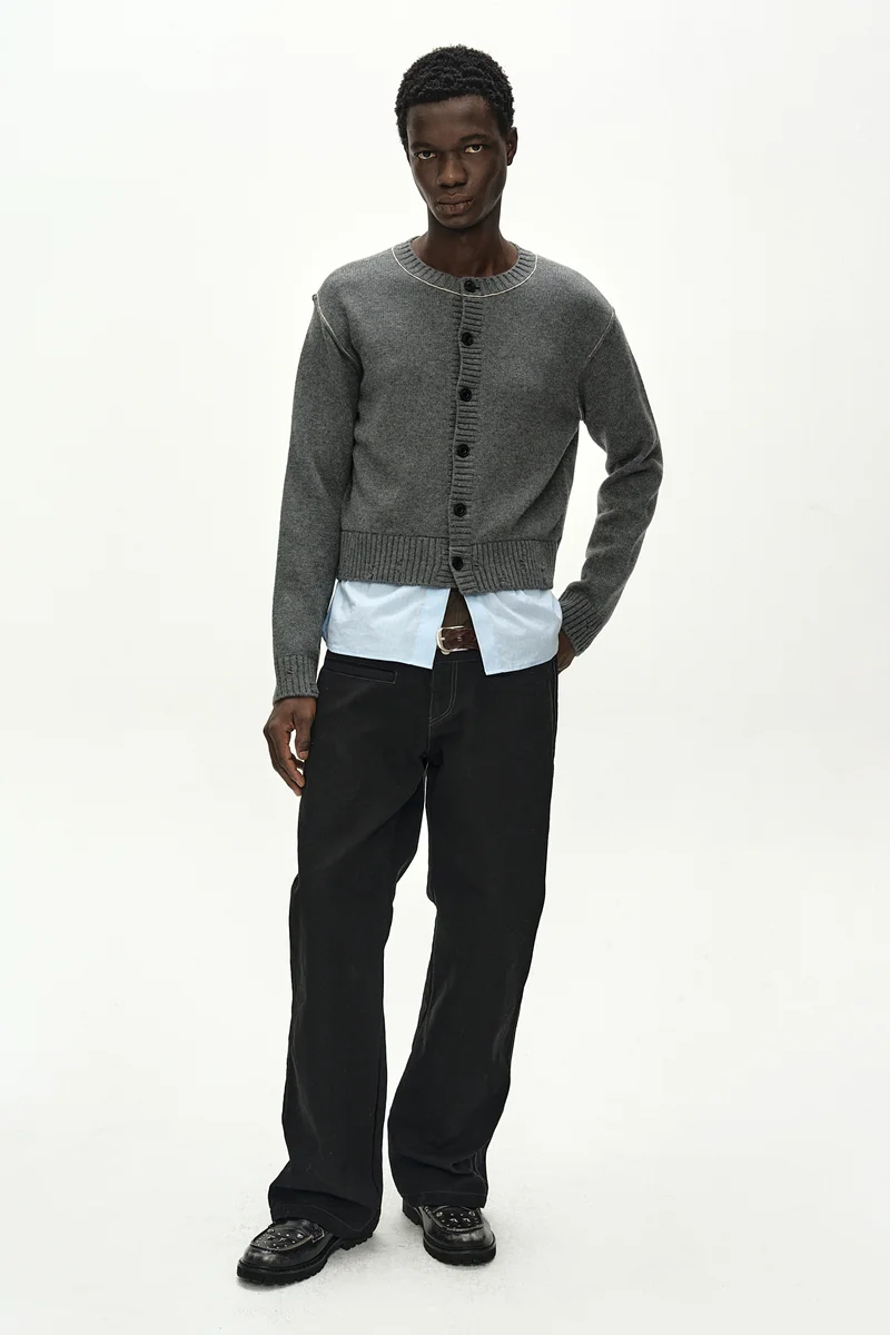 DOUBLE WAIST OXFORD WORK TROUSERS 8