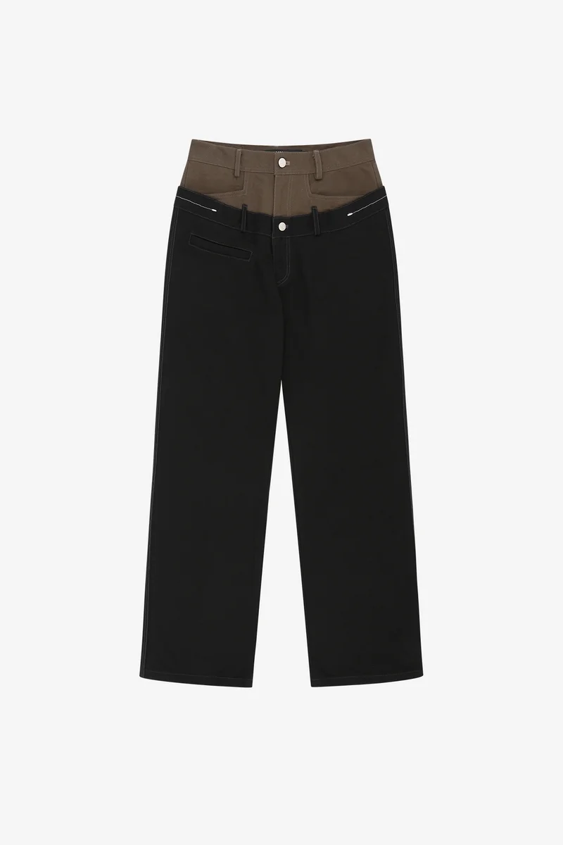 DOUBLE WAIST OXFORD WORK TROUSERS 11