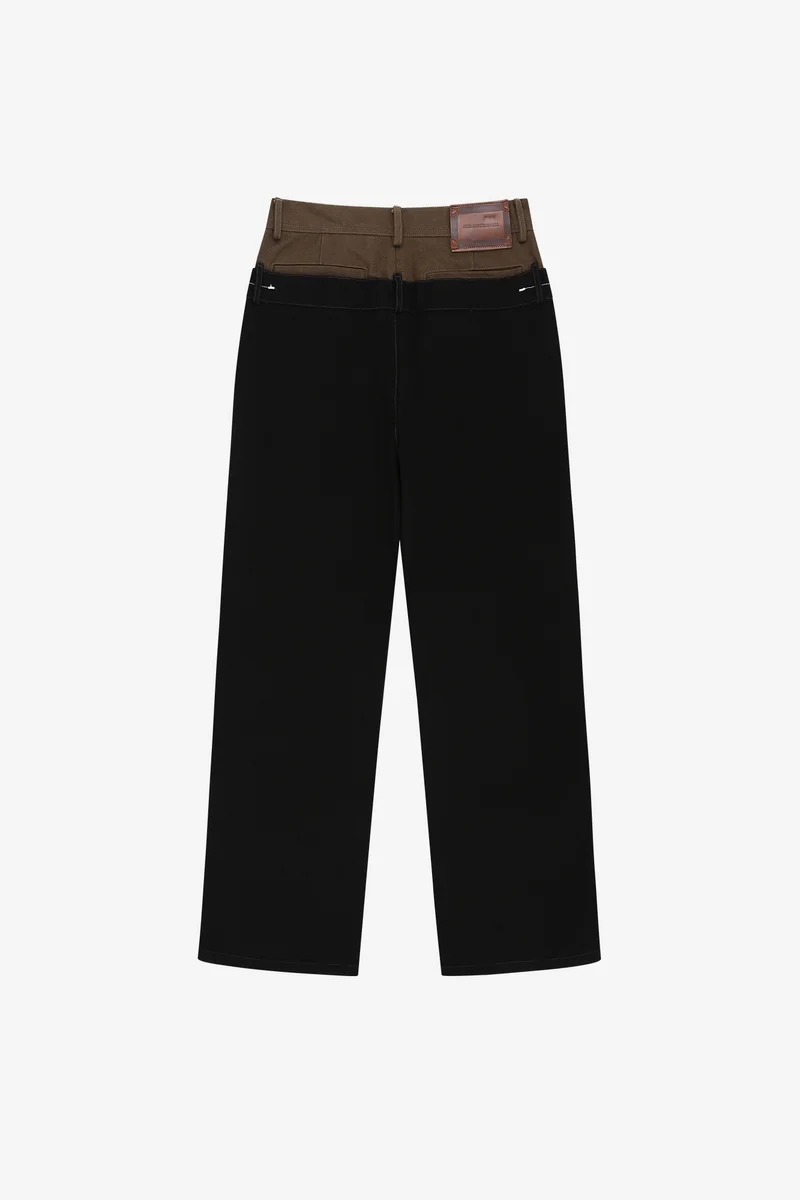 DOUBLE WAIST OXFORD WORK TROUSERS 12
