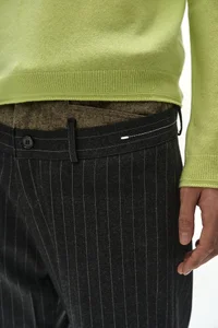 DOUBLE WAIST STRIPE WOOL TROUSERS thumb 5