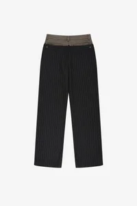 DOUBLE WAIST STRIPE WOOL TROUSERS thumb 11