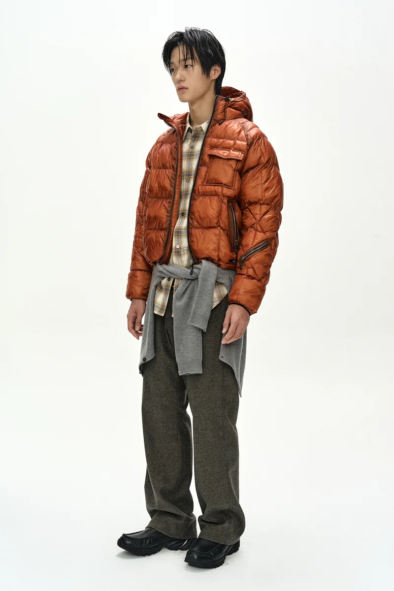 DOUBLE WAIST DENIM WOOL TROUSERS 4