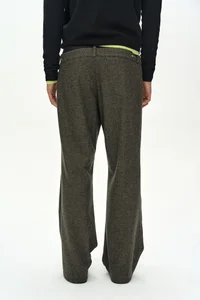 DOUBLE WAIST DENIM WOOL TROUSERS thumb 8