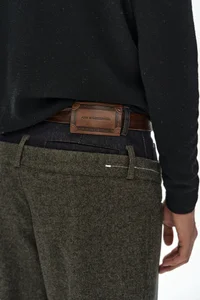 DOUBLE WAIST DENIM WOOL TROUSERS thumb 11