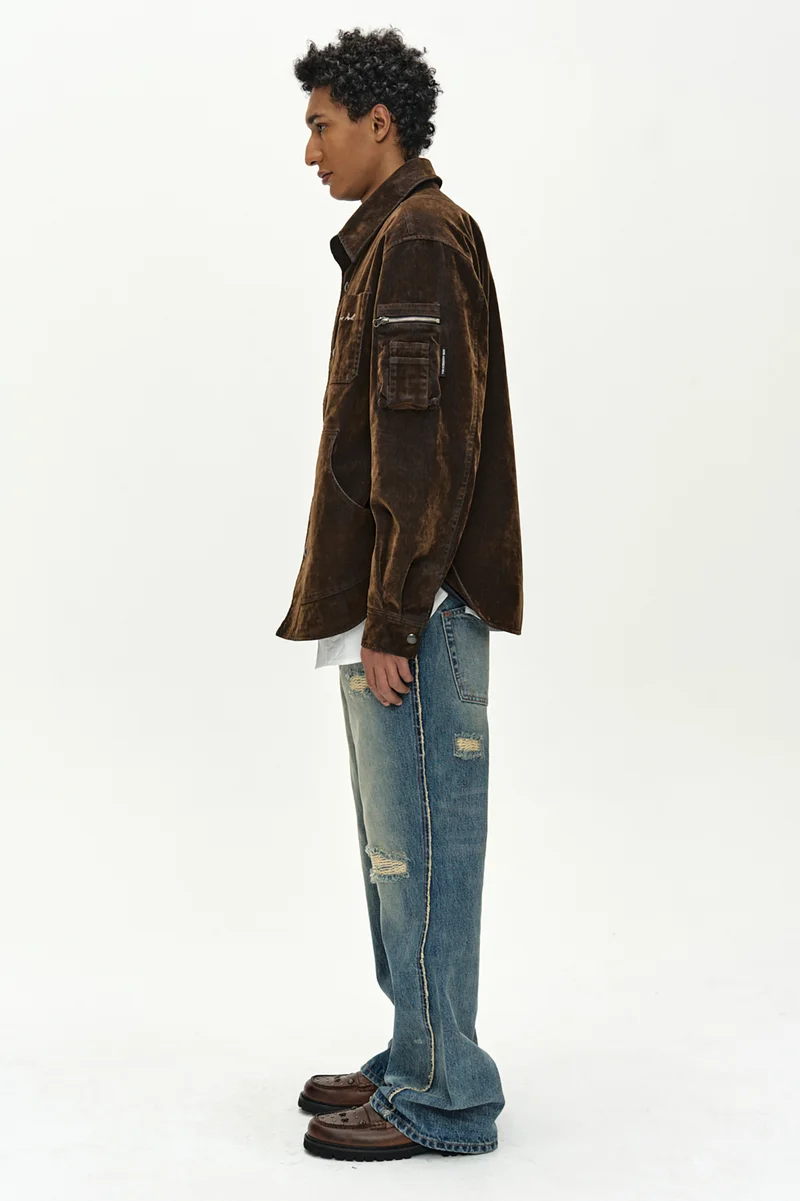 FLOCK VELVET PADDED SHIRT 6