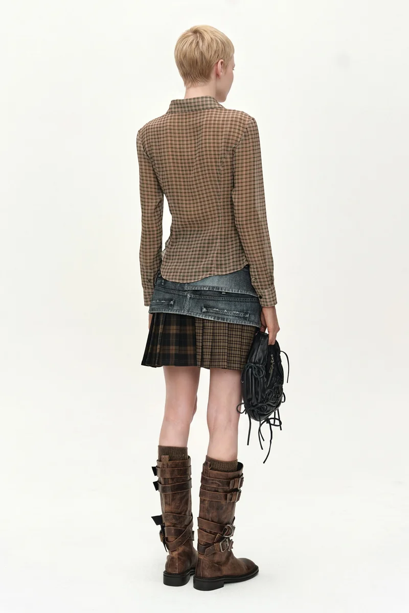 ASYMMETRIC STUDDED MESH SHIRT 3
