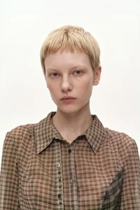 ASYMMETRIC STUDDED MESH SHIRT thumb 6