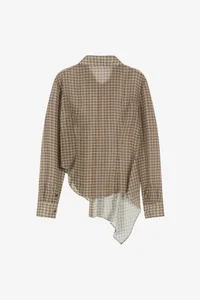 ASYMMETRIC STUDDED MESH SHIRT thumb 8
