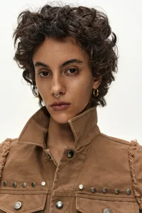 LAYERED STUDDED VEST SHIRT thumb 1