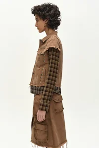 LAYERED STUDDED VEST SHIRT thumb 8