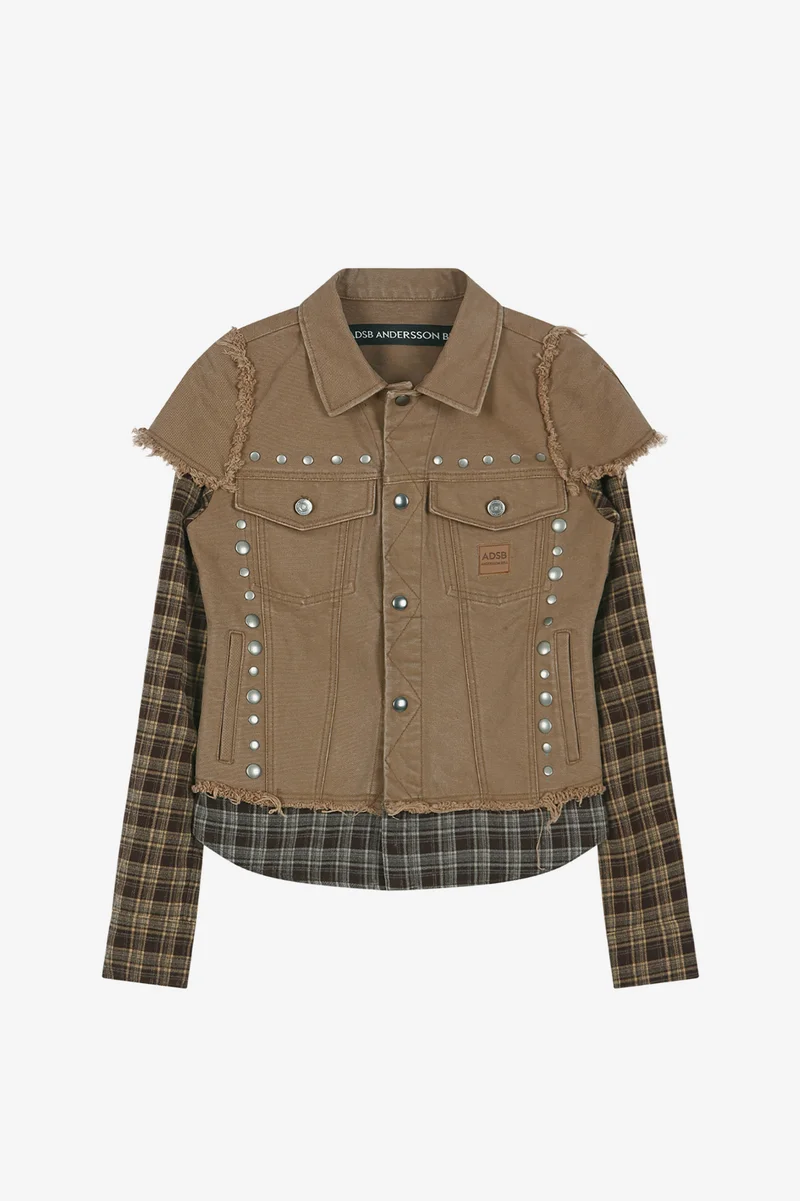 LAYERED STUDDED VEST SHIRT 9