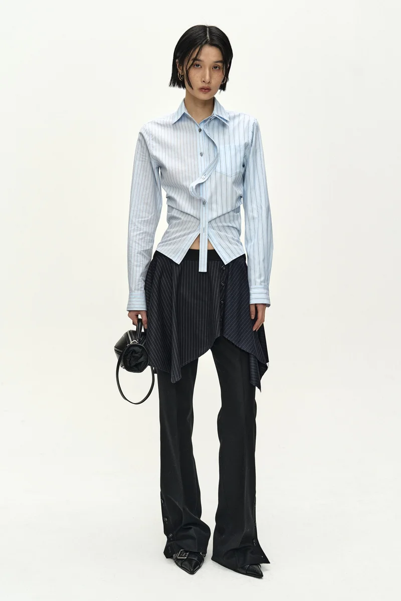 SPLIT-STRIPE CONTOUR SHIRT 2