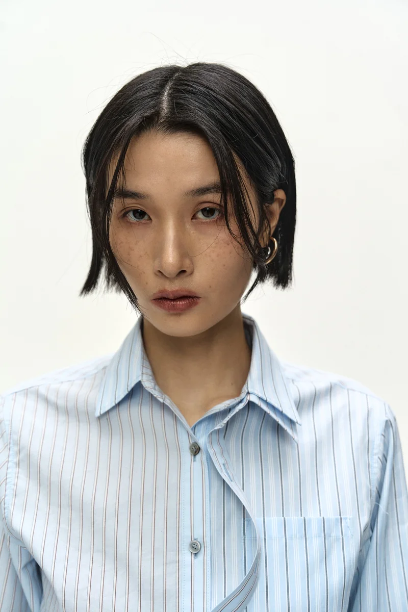 SPLIT-STRIPE CONTOUR SHIRT 6