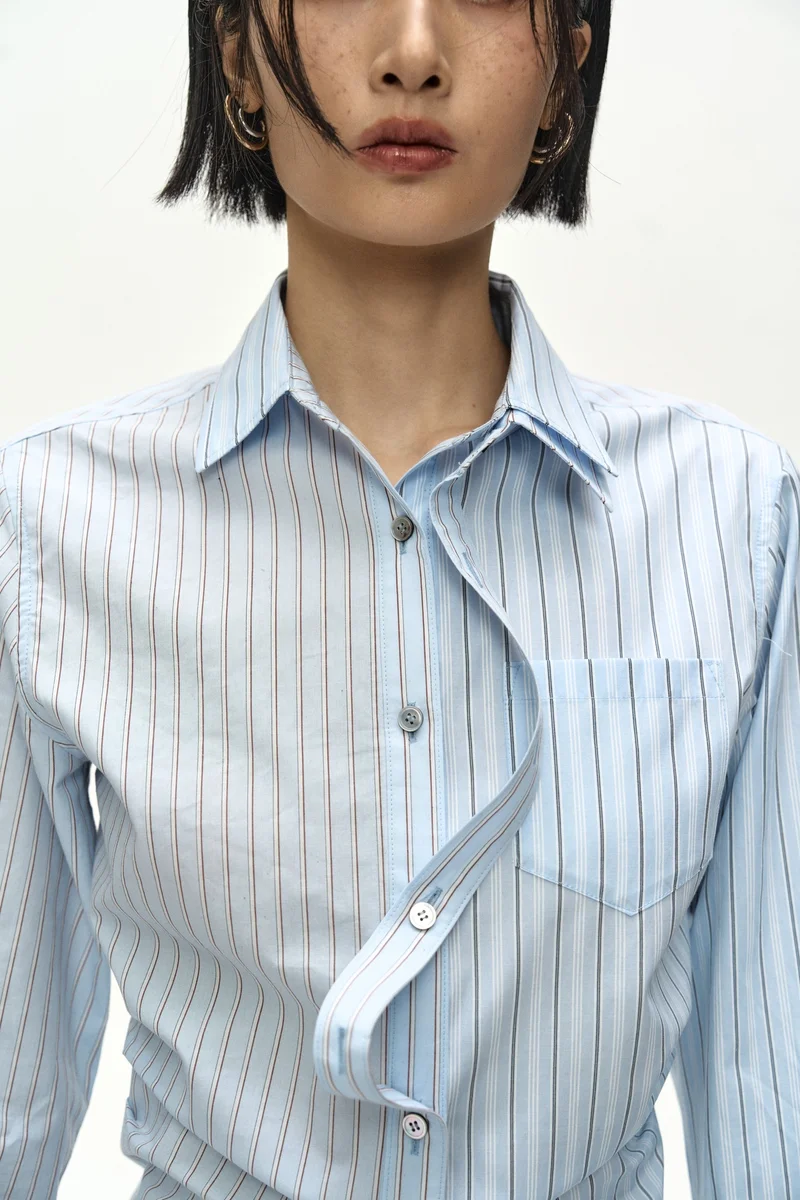 SPLIT-STRIPE CONTOUR SHIRT 7