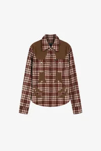 CHECKERED WESTERN PATCHED SHIRT