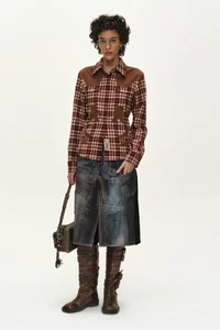 CHECKERED WESTERN PATCHED SHIRT thumb 1