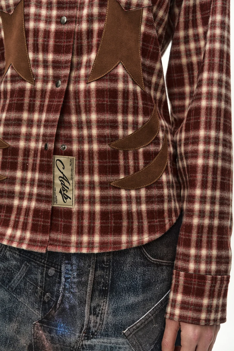 CHECKERED WESTERN PATCHED SHIRT 7
