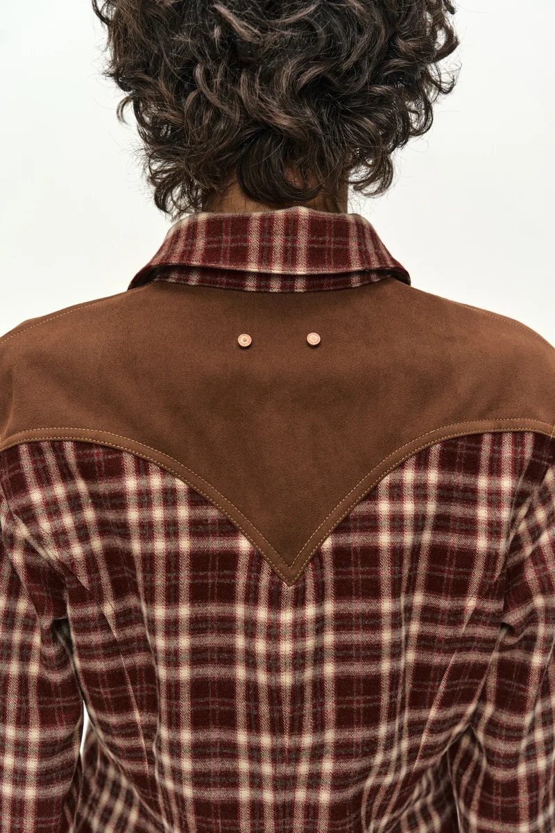 CHECKERED WESTERN PATCHED SHIRT 8