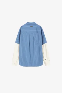 SLEEVE LAYERED STRIPE SHIRT thumb 6