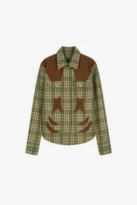 CHECKERED WESTERN PATCHED SHIRT