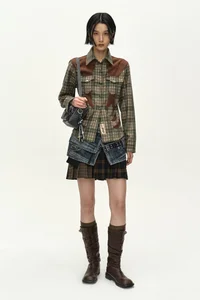 CHECKERED WESTERN PATCHED SHIRT thumb 1