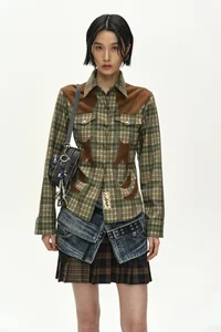 CHECKERED WESTERN PATCHED SHIRT thumb 4