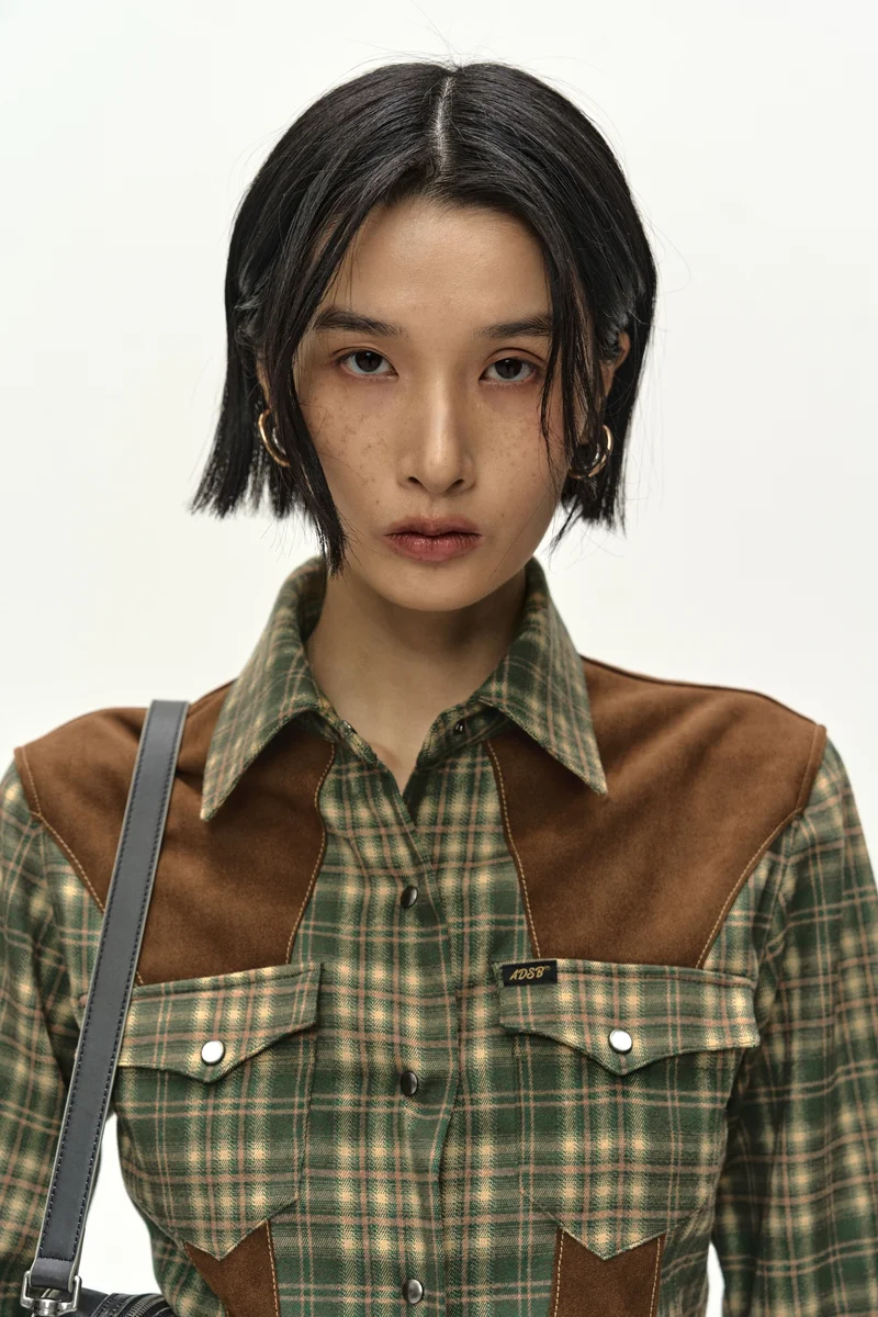 CHECKERED WESTERN PATCHED SHIRT 5