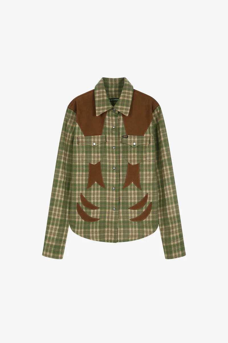 CHECKERED WESTERN PATCHED SHIRT 9