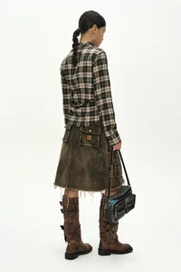 TARTAN SCARF-TIE SHIRT thumb 2