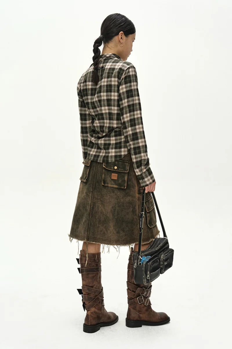 TARTAN SCARF-TIE SHIRT 2