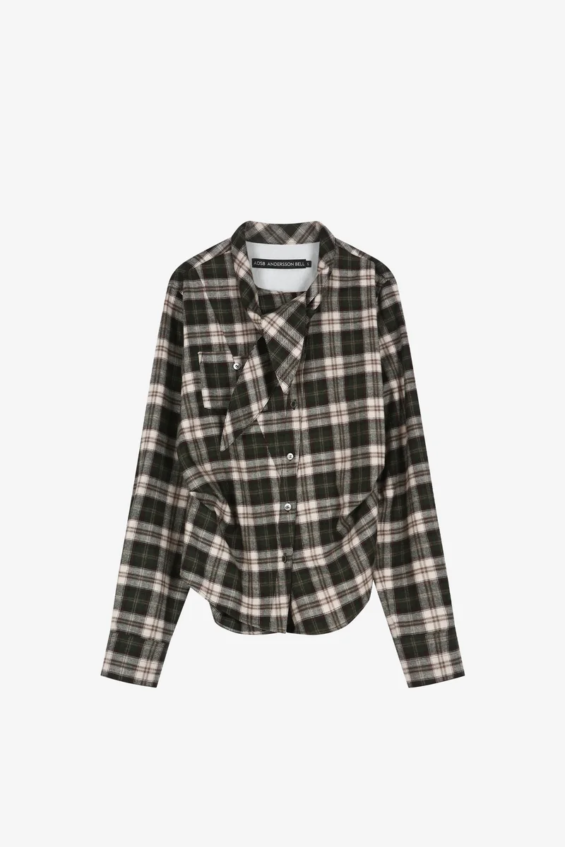 TARTAN SCARF-TIE SHIRT 6