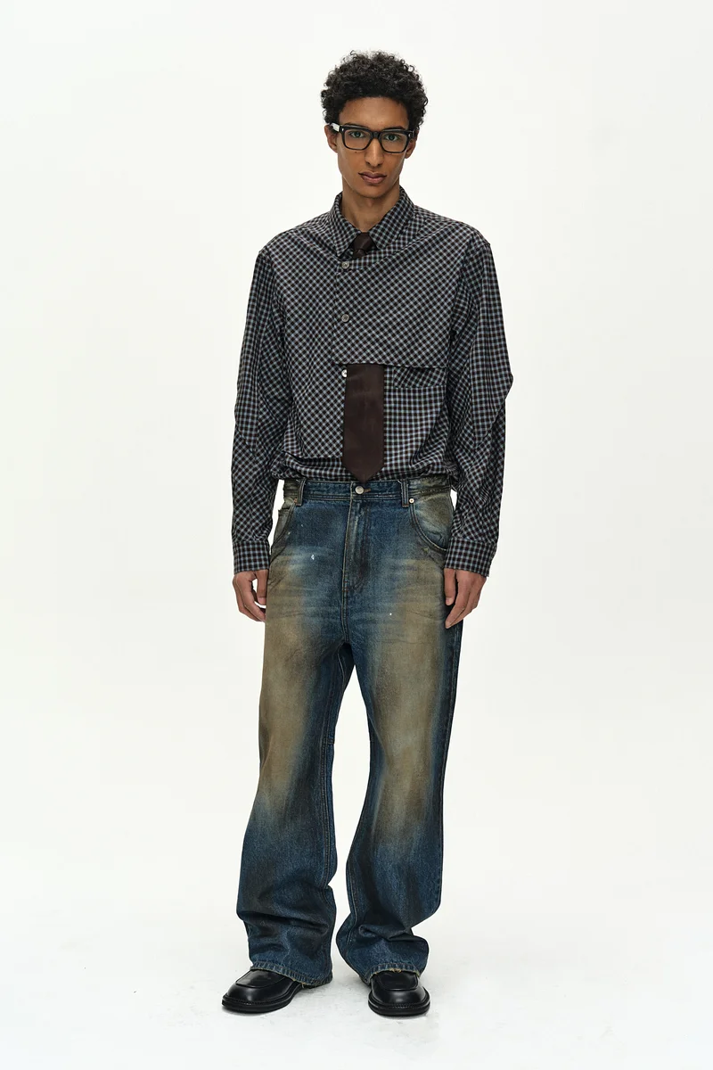 MAEY CHECK LAYERED SHIRT 2