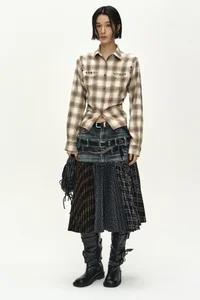 CHECK STUDDED CONTOUR SHIRT thumb 1